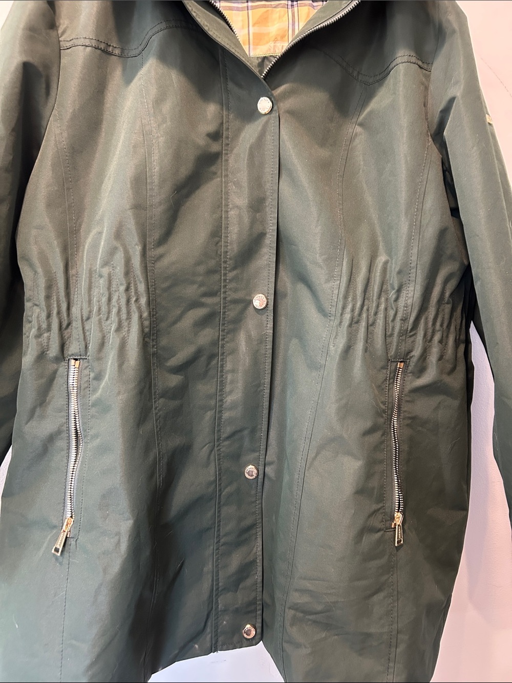 Laundry By Shelli Segal Forest Green Hooded Coat - NWOT - Picture 8 of 9